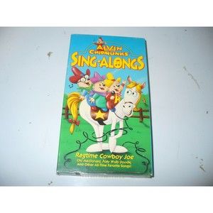 Alvin & Chipmunks Sing-Alongs Ragtime Cowboy Joe VHS Video Tape Songs NEARLY NEW